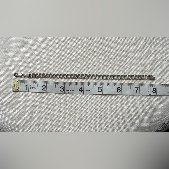 Sterling Silver Double Link Classic Zcharm Bracelet - .925 stamped, EUC - Picture 4 of 6